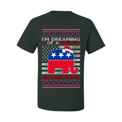 I'm Dreaming Of A Right Christmas GOP, Christmas Gifts, Funny Xmas Gift Idea, Ugly Christmas Sweater Men's T-Shirt
