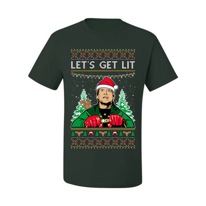 Let's Get Lit Clark Vacation Movie Parody Ugly Christmas Sweater, Christmas Gifts, Funny Xmas Gift Idea, Men's T-Shirt