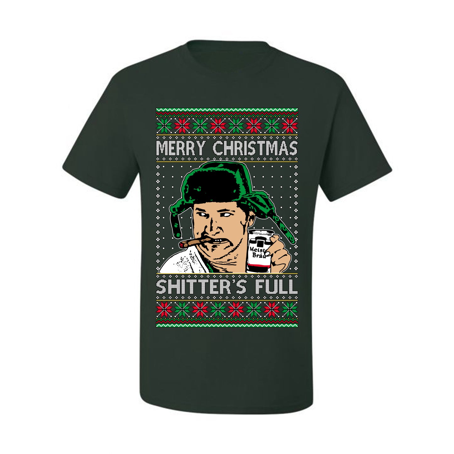Shitter's Full Cousin Eddie Christmas Family Vacation Ugly Christmas Sweater, Christmas Gifts, Funny Xmas Gift Idea, Men's T-Shirt