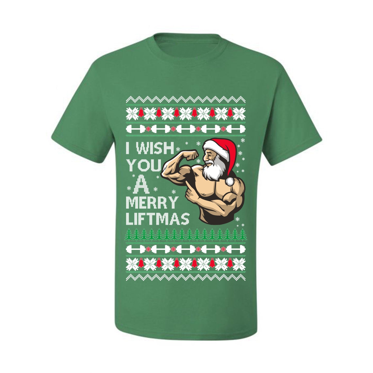 Ugly Xmas Tshirt  Graphic, Santa Fitness Workout, Merry Liftmas, Gym Swole Gift Ugly Christmas Tshirt Men's Graphic T-Shirt Ugly Christmas  Men's T-Shirt