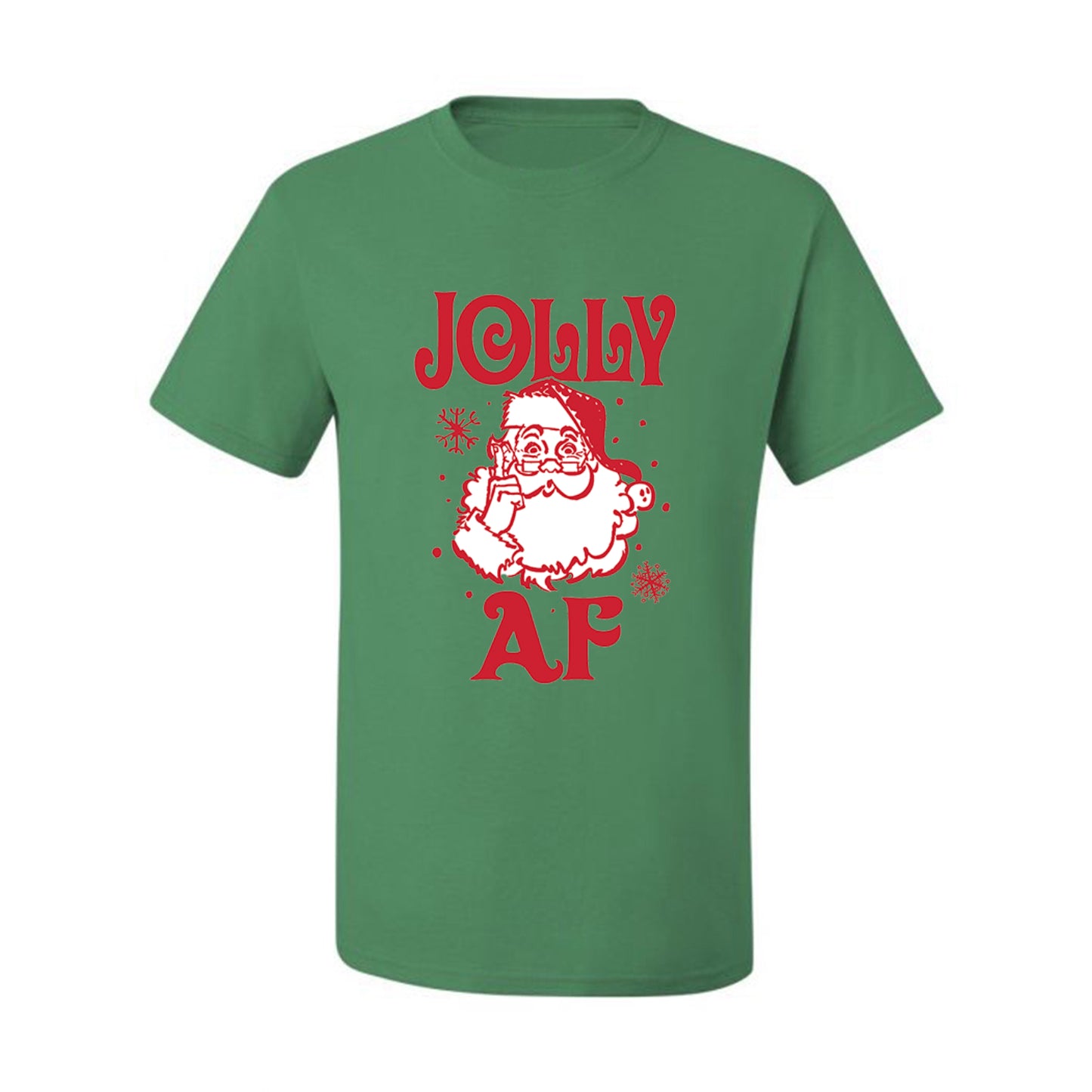 Christmas Santa Jolly AF Ugly Christmas Tshirt Men's Graphic T-Shirt Ugly Christmas  Men's T-Shirt