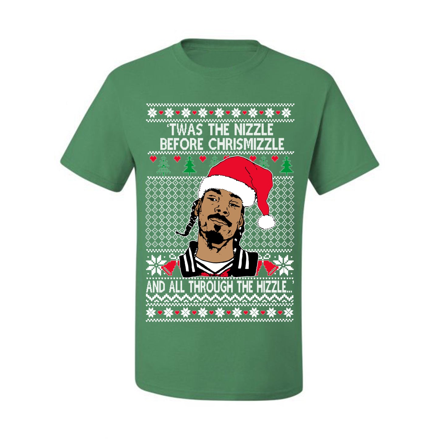 Twas The Nizzle Before Chrismizzle And All Through The Wizzle White, Christmas Gifts, Funny Xmas Gift Idea, Ugly Christmas Sweater Men's T-Shirt