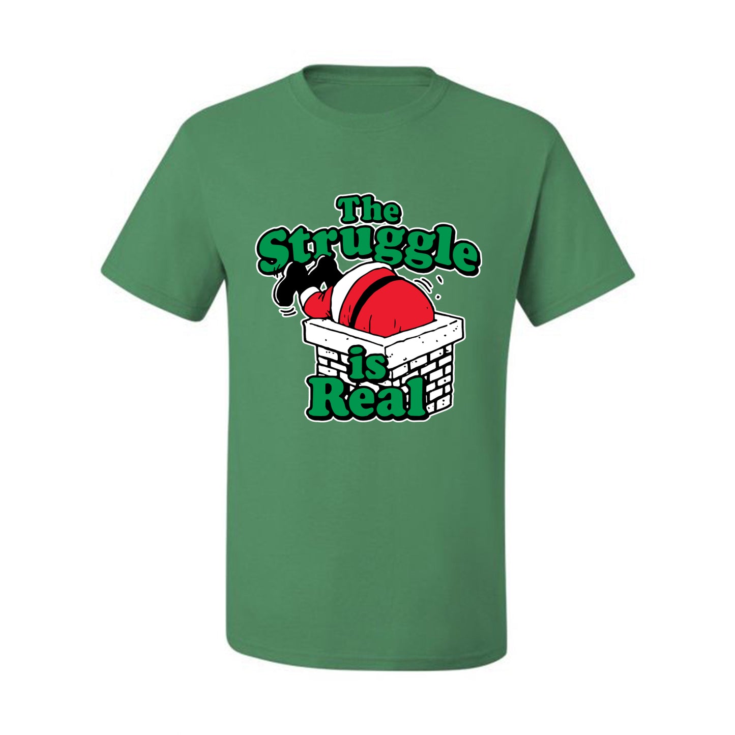 Women's Ugly Christmas Tshirt  Scoop Top, "The Struggle is Real" Ugly Christmas Tshirt Men's Graphic T-Shirt Ugly Christmas  Men's T-Shirt