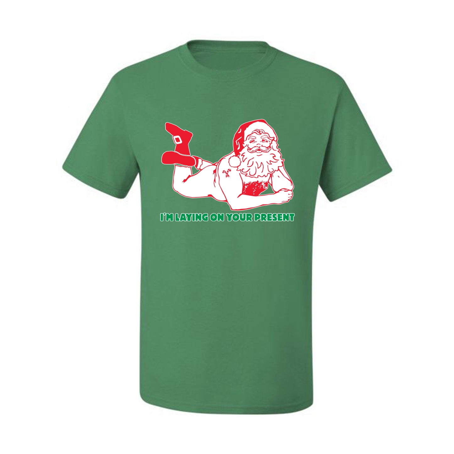 Christmas  "Sexy Santa Im Laying on your Present" Ugly Christmas Tshirt Men's Graphic T-Shirt Ugly Christmas  Men's T-Shirt