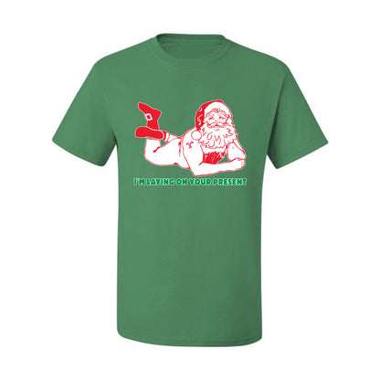 Christmas  "Sexy Santa Im Laying on your Present" Ugly Christmas Tshirt Men's Graphic T-Shirt Ugly Christmas  Men's T-Shirt