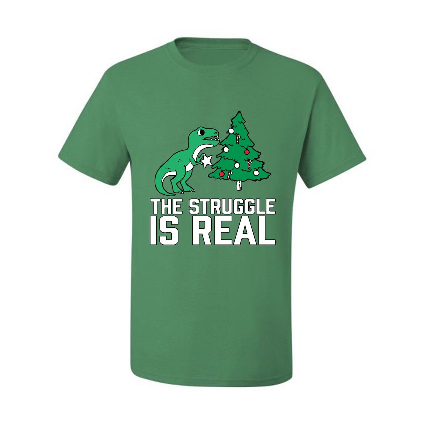Ugly Christmas Tshirt, The Struggle is Real, Christmas T-Rex,  Scoop Top Ugly Christmas Tshirt Men's Graphic T-Shirt Ugly Christmas  Men's T-Shirt