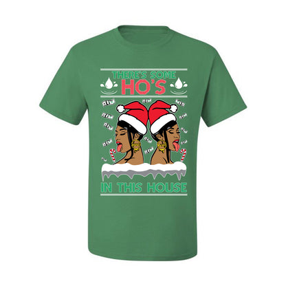 Woman Rapper Ho's In This House, Christmas Gifts, Funny Xmas Gift Idea, Ugly Christmas Sweater Men's T-Shirt