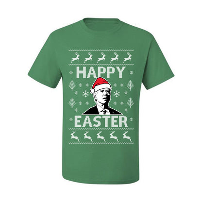 Ugly Xmas Tshirt , Biden Happy Easter Ugly Christmas Tshirt Men's Graphic T-Shirt Ugly Christmas  Men's T-Shirt
