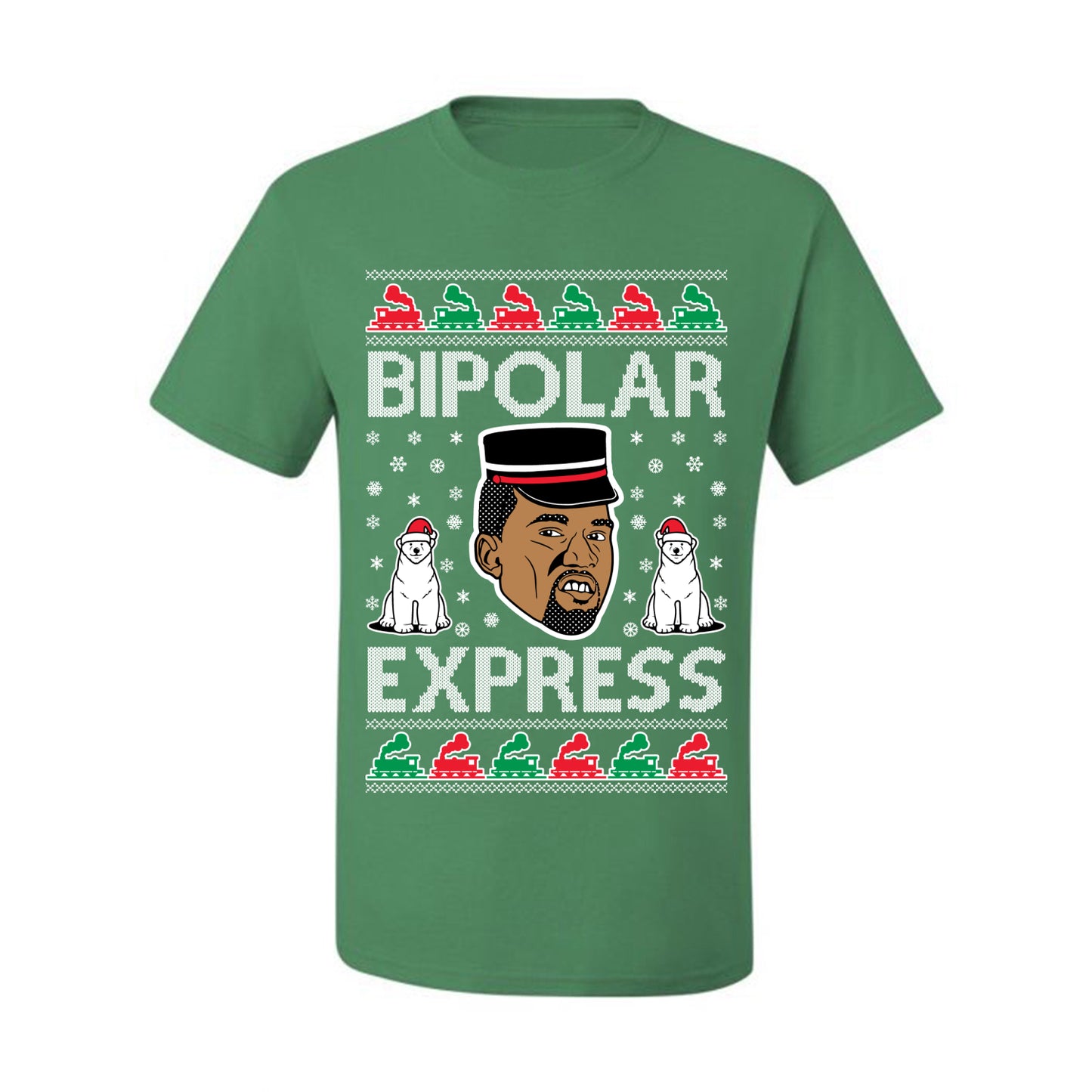 Funny Ugly Xmas Holiday T-shirt  Bipolar Express Ye Bipolar Express Ye Premium  Ugly Christmas T-shirt  Ugly Christmas  Men's T-Shirt