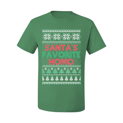 Santa's Favorite Homo ,Christmas Gifts, Funny Xmas Gift Idea, Ugly Christmas Sweater Men's T-Shirt