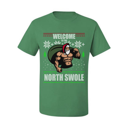 Ugly  Christmas T-shirt  "Merry Liftmas!" Santa Fitness Workout Gym Swole Gift, Group 2 Design Ugly Christmas T-shirt  Ugly Christmas  Men's T-Shirt