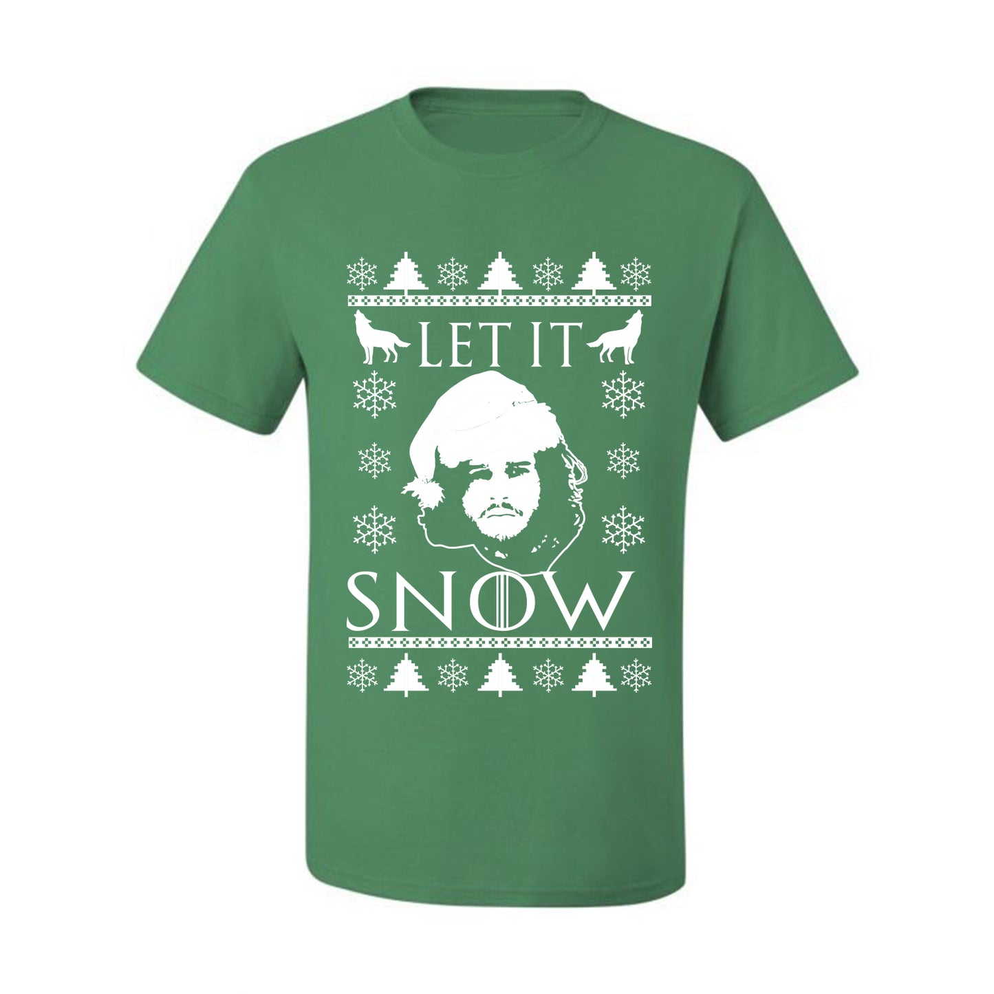 Graphic GoT Ugly Christmas  T-shirt Let It Snow Jon Snow Stark Ugly Christmas T-shirt  Ugly Christmas  Men's T-Shirt