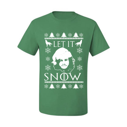 Graphic GoT Ugly Christmas  T-shirt Let It Snow Jon Snow Stark Ugly Christmas T-shirt  Ugly Christmas  Men's T-Shirt