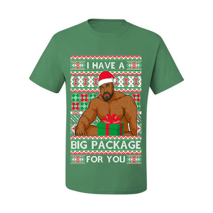 Meme Christmas Ugly T-shirt Barry Wood I have a Big Package Ugly Christmas T-shirt  Ugly Christmas  Men's T-Shirt