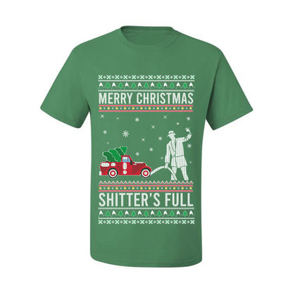 Men's  Shirt Ugly Holiday  T-shirt Merry Christmas Shitter's Ugly Christmas T-shirt  Ugly Christmas  Men's T-Shirt