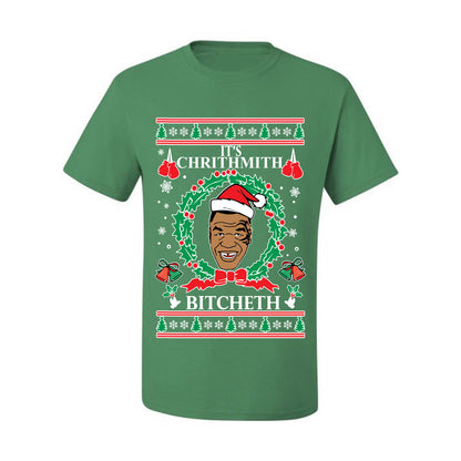 Funny Tyson Lisp Ugly Christmas T-shirt  "It's Chrithmith Bitcheth" Ugly Christmas T-shirt  Ugly Christmas  Men's T-Shirt