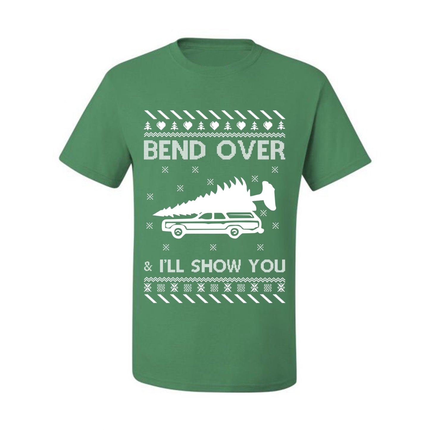 Ugly Xmas Tshirt Graphic T-Shirt, "Bend Over and I'll Show You", Wild Bobby  Ugly Christmas Tshirt Men's Graphic T-Shirt Ugly Christmas  Men's T-Shirt