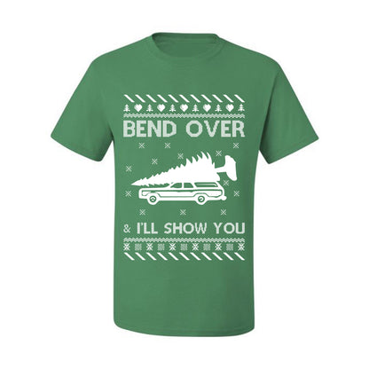 Ugly Xmas Tshirt Graphic T-Shirt, "Bend Over and I'll Show You", Wild Bobby  Ugly Christmas Tshirt Men's Graphic T-Shirt Ugly Christmas  Men's T-Shirt
