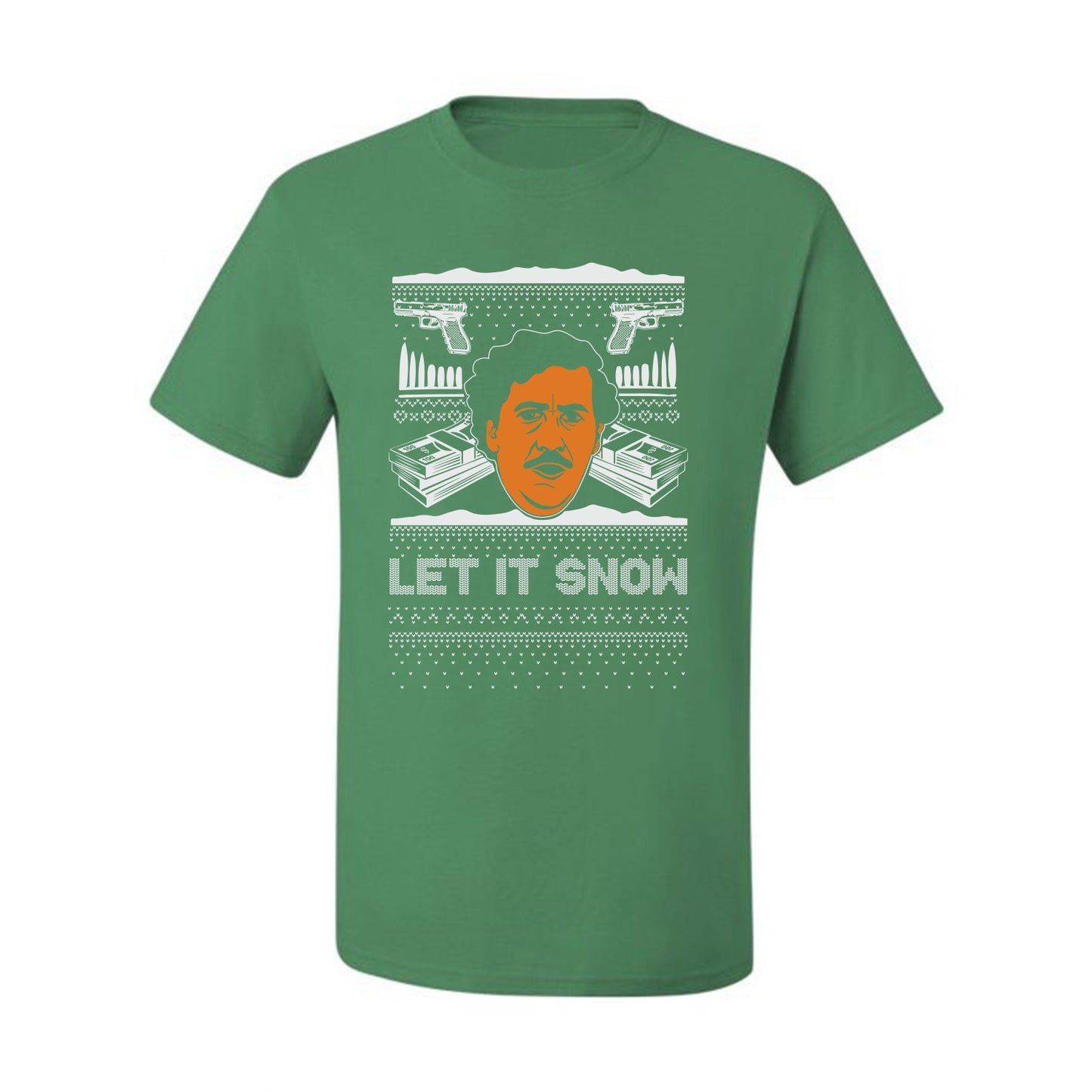 Ugly Christmas  Tshirt Graphic Funny, Let It Snow, Pablo Escobar, Merry Xmas Ugly Christmas Tshirt Men's Graphic T-Shirt Ugly Christmas  Men's T-Shirt