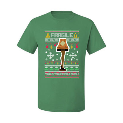 Men's Funny Ugly Xmas Holiday T-shirt s Wild Bobby's Fragile Leg Lamp Ugly Christmas T-shirt  Ugly Christmas  Men's T-Shirt