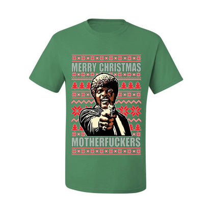 Ugly Xmas Tshirt , Merry Christmas Motherfuckers Ugly Christmas Tshirt Men's Graphic T-Shirt Ugly Christmas  Men's T-Shirt