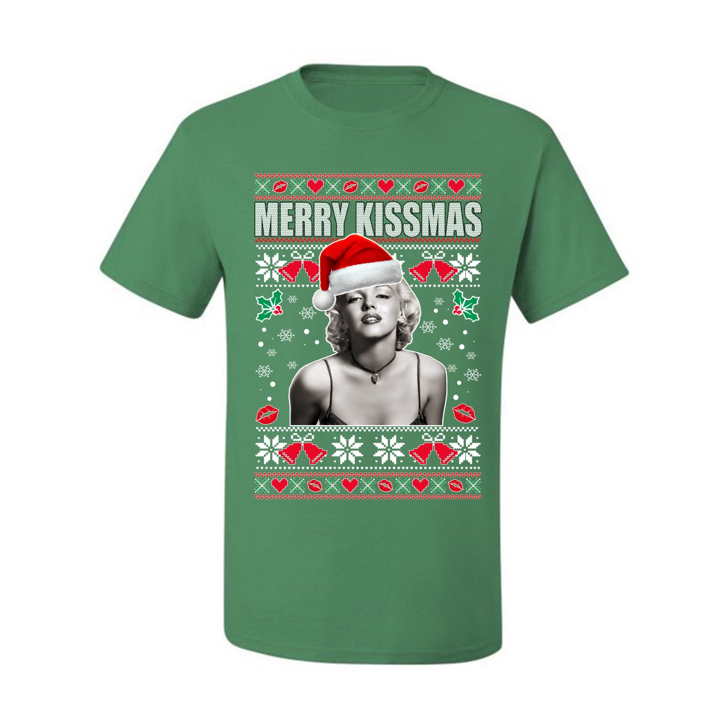 Merry Kissmas Marilyn Monroe, Christmas Gifts, Funny Xmas Gift Idea, Ugly Christmas Sweater Men's T-Shirt