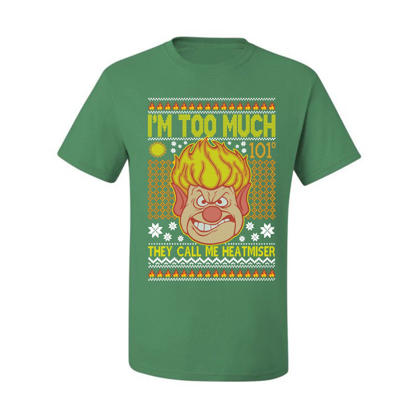 Graphic Ugly Xmas Graphic  T-shirt They Call Me Heatmeiser I'm Too Much Merry  Ugly Christmas T-shirt  Ugly Christmas  Men's T-Shirt
