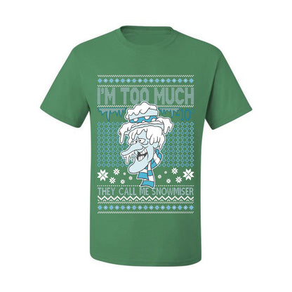 Ugly Xmas Holiday T-shirt Muscle Tank Jersey, They Call Me Snowmeiser I'm Too Much, Wild Bobby Ugly Christmas T-shirt  Ugly Christmas  Men's T-Shirt