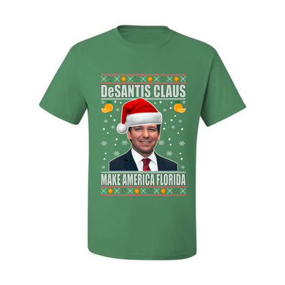 Men's Ugly Christmas T-Shirt, Desantis Claus Ugly Christmas Tshirt Men's Graphic T-Shirt Ugly Christmas  Men's T-Shirt