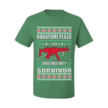Men's Ugly  Shirt for Christmas Nakatomi Plaza Christmas Party Survivor Ugly Christmas T-shirt  Ugly Christmas  Men's T-Shirt