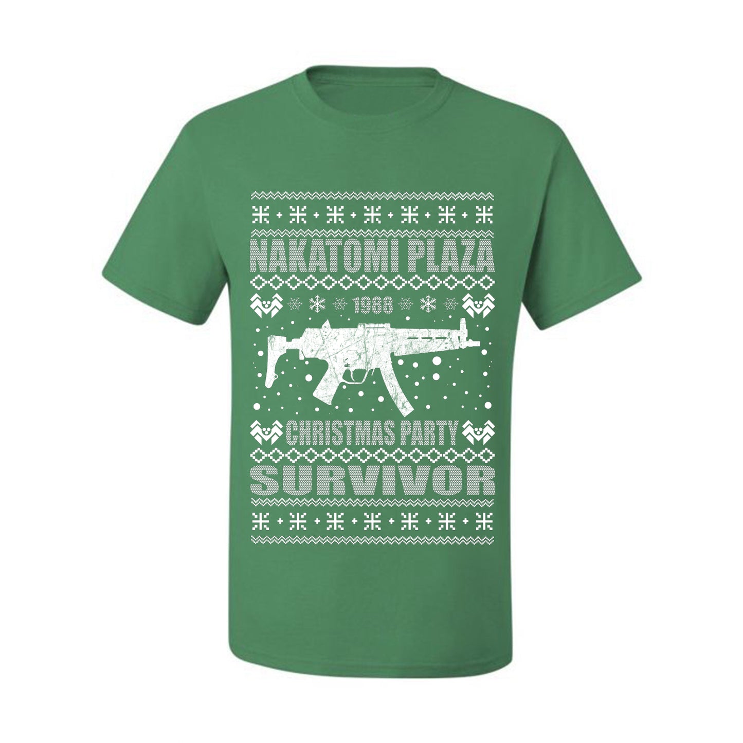 Ugly Xmas  T-shirt Graphic Nakatomi Plaza Christmas Party Survivor 1988 Ugly Christmas T-shirt  Ugly Christmas  Men's T-Shirt