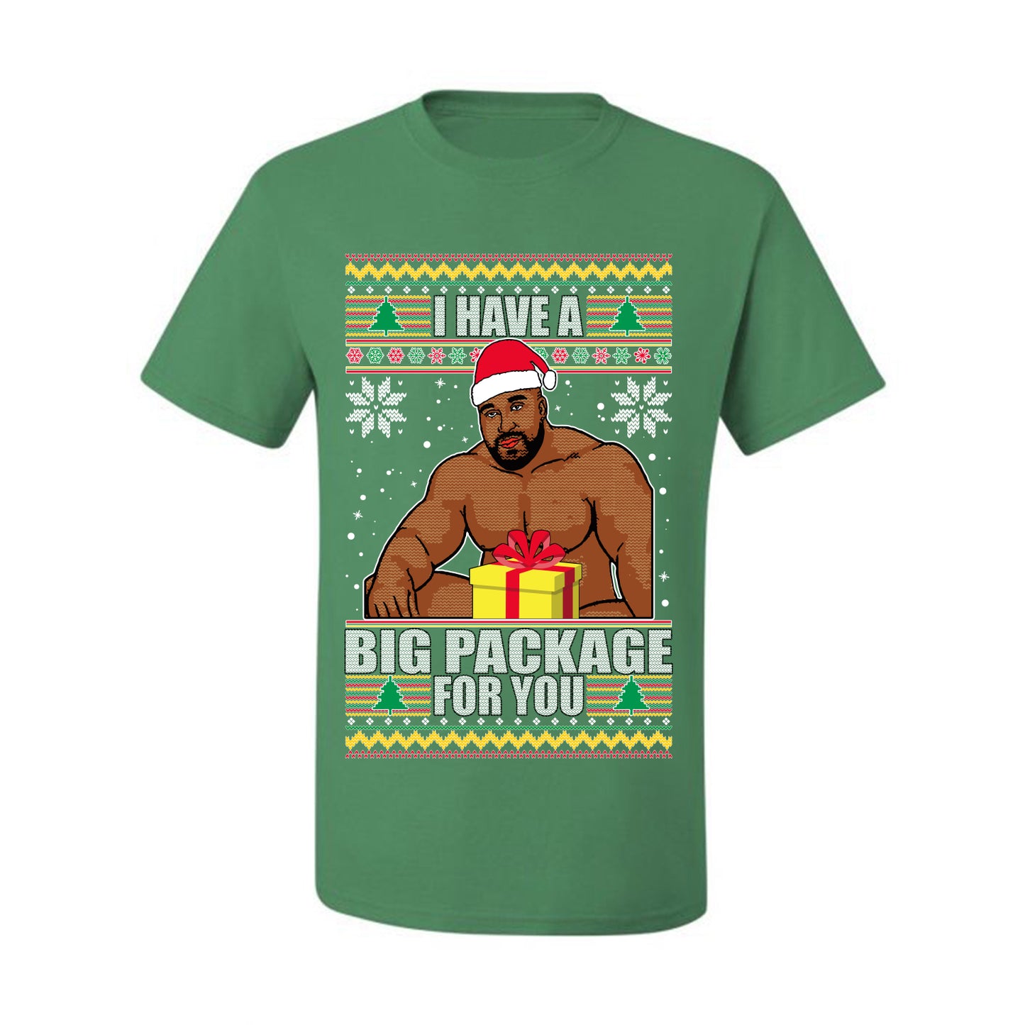 Graphic Meme Ugly Christmas  T-shirt  "I Have A Big Package" Ugly Christmas T-shirt  Ugly Christmas  Men's T-Shirt