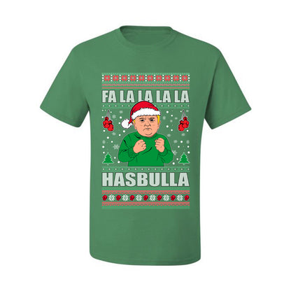 Men's Ugly Xmas  Shirt Tshirt, FA la la la la HASBULla Ugly Christmas Tshirt Men's Graphic T-Shirt Ugly Christmas  Men's T-Shirt