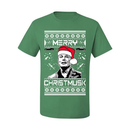 Elon Musk Meme Merry Christmusk Ugly Xmas  Tshirt Ugly Christmas Tshirt Men's Graphic T-Shirt Ugly Christmas  Men's T-Shirt