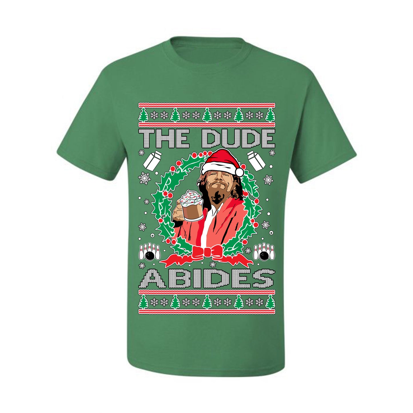 Big Lebowski - The Dude Abides, Christmas Gifts, Funny Xmas Gift Idea, Ugly Christmas Sweater Men's T-Shirt