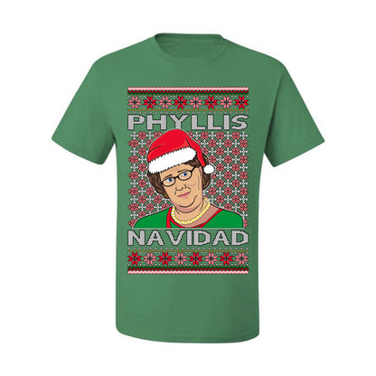 Graphic Ugly Holiday Office  Phyllis Navidad  Ugly Christmas T-shirt  Ugly Christmas  Men's T-Shirt