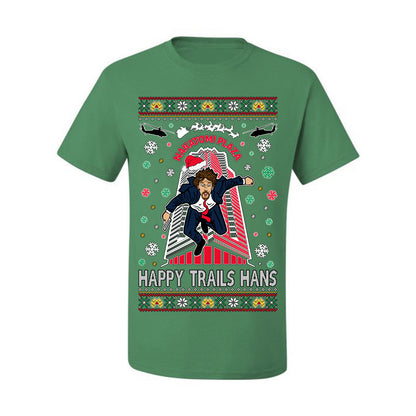 Ugly Holiday Nakatomi Plaza Happy Trails Hans Ugly Christmas T-shirt  Ugly Christmas  Men's T-Shirt