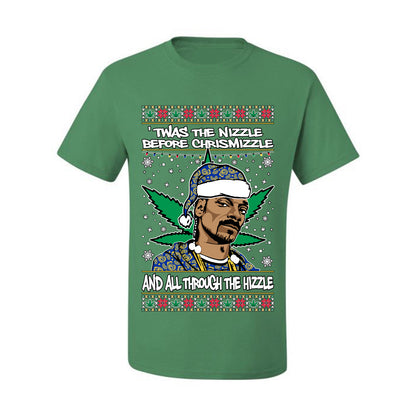 Ugly  Christmas T-shirt "'Twas The Nizzle Before Chrismizzle"  Snoop Xmas Ugly Christmas T-shirt  Ugly Christmas  Men's T-Shirt