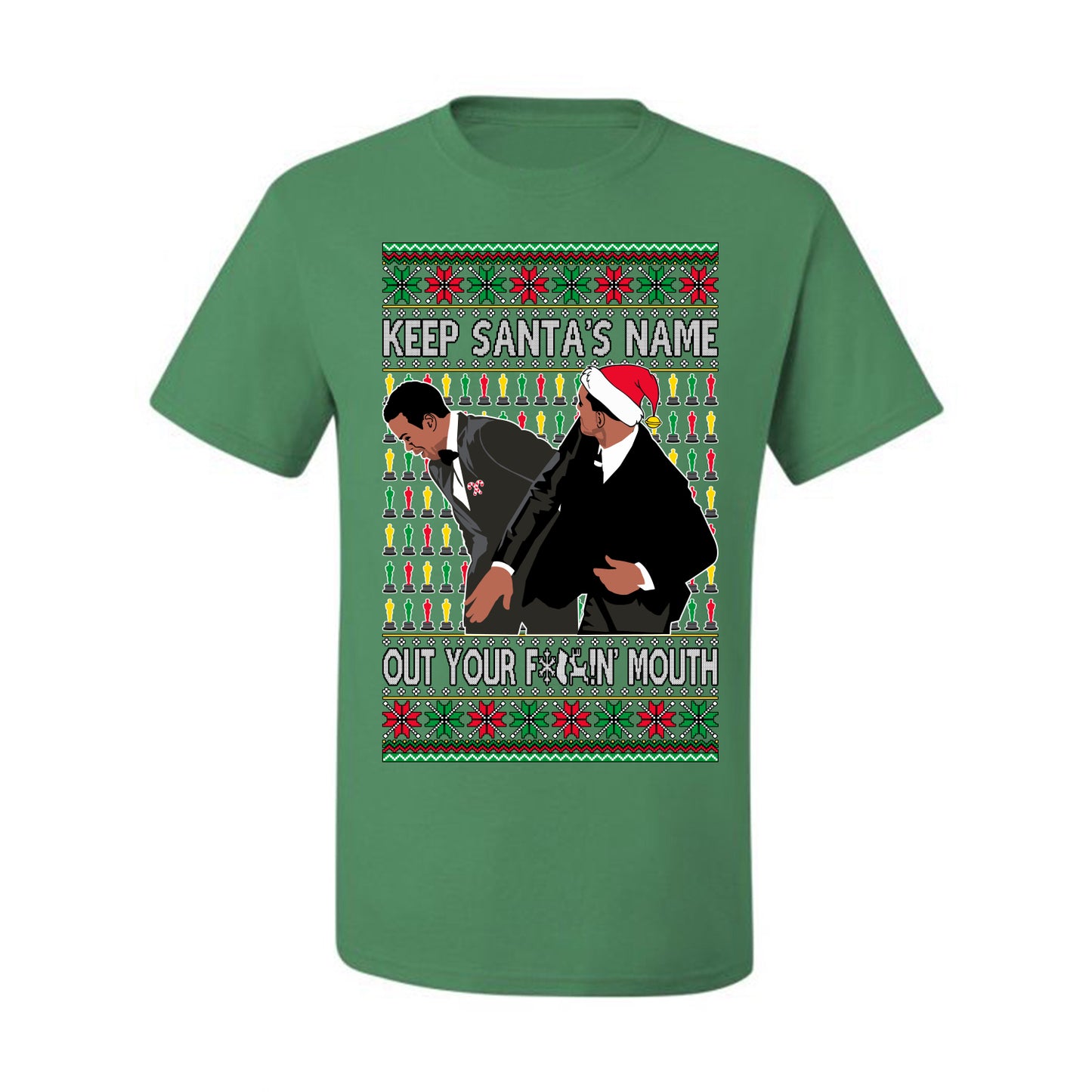 Ugly Xmas  Tshirt Graphic Will Slaps Chris Award Show Wife Joke Meme Clean Parody  Ugly Christmas Tshirt Men's Graphic T-Shirt Ugly Christmas  Men's T-Shirt
