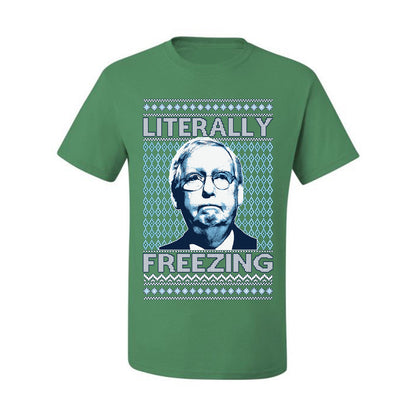Literally Freezing McConnell , Merry Christmas Tee, Ugly Christmas,  Sweater Men's T-Shirt