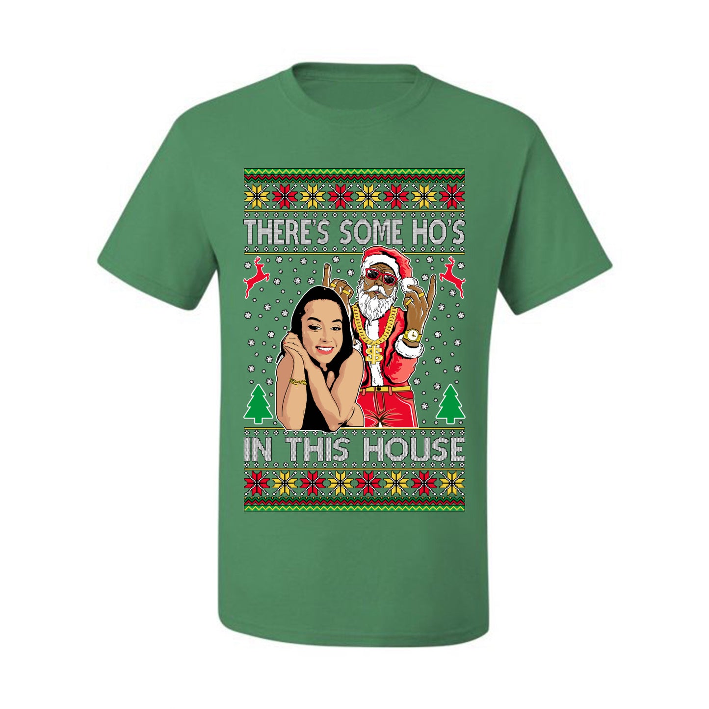 Santa the Plug Hos In This House , Merry Christmas Tee, Ugly Christmas,  Sweater Men's T-Shirt