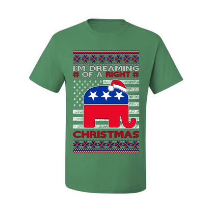 I'm Dreaming Of A Right Christmas GOP, Christmas Gifts, Funny Xmas Gift Idea, Ugly Christmas Sweater Men's T-Shirt