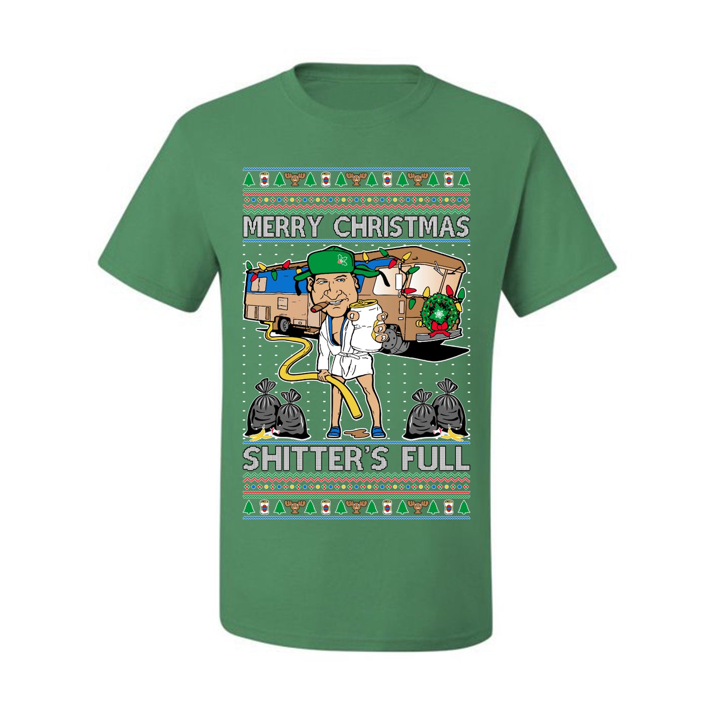 Merry Christmas Shitter's Full Ugly Christmas Sweater, Christmas Gifts, Funny Xmas Gift Idea, Men's T-Shirt