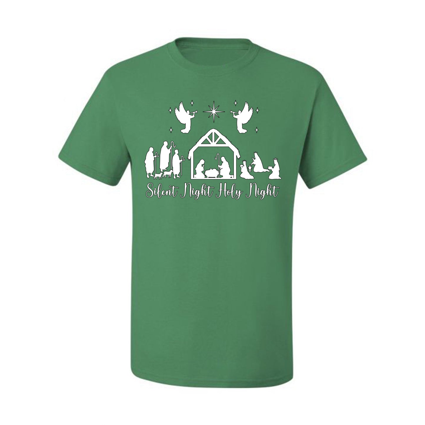 Silent Night Holy Night Religious Jesus Ugly Christmas Sweater, Christmas Gifts, Funny Xmas Gift Idea, Men's T-Shirt