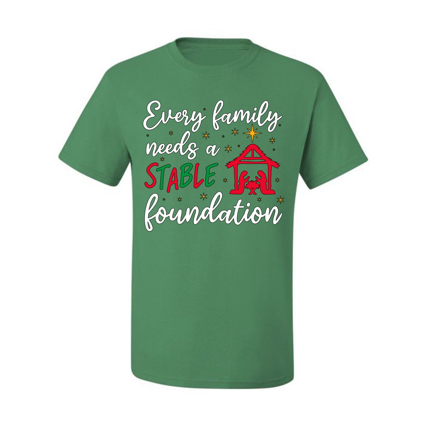 Every Family Needs a Stable Foundation Ugly Christmas Sweater, Christmas Gifts, Funny Xmas Gift Idea, Men's T-Shirt