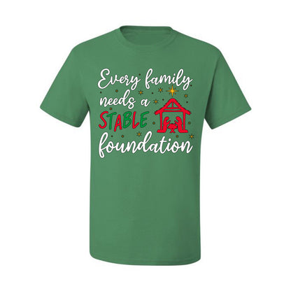 Every Family Needs a Stable Foundation Ugly Christmas Sweater, Christmas Gifts, Funny Xmas Gift Idea, Men's T-Shirt