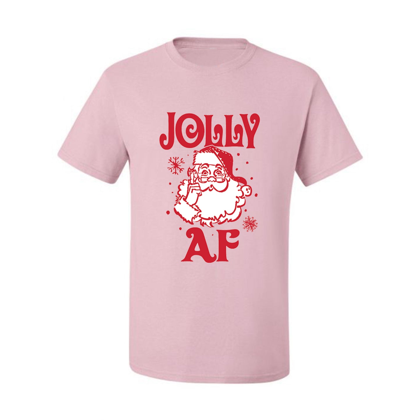 Christmas Santa Jolly AF Ugly Christmas Tshirt Men's Graphic T-Shirt Ugly Christmas  Men's T-Shirt