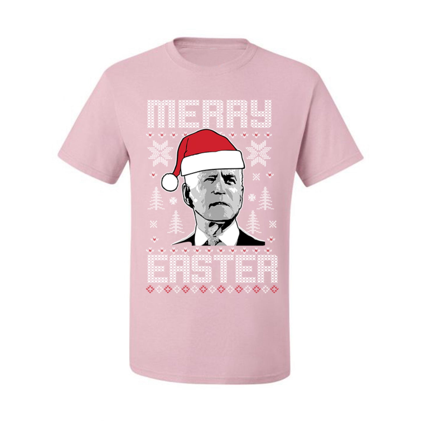 Funny  Ugly Xmas Holiday Tshirt  Merry Easter Biden Santa Hat Ugly Christmas Tshirt Men's Graphic T-Shirt Ugly Christmas  Men's T-Shirt