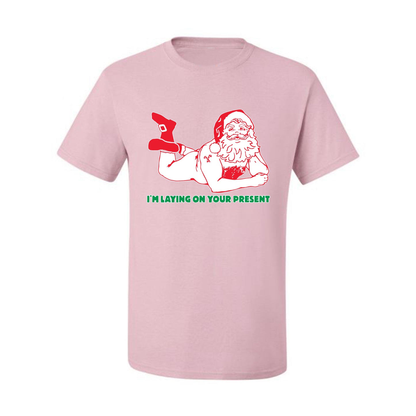 Christmas  "Sexy Santa Im Laying on your Present" Ugly Christmas Tshirt Men's Graphic T-Shirt Ugly Christmas  Men's T-Shirt