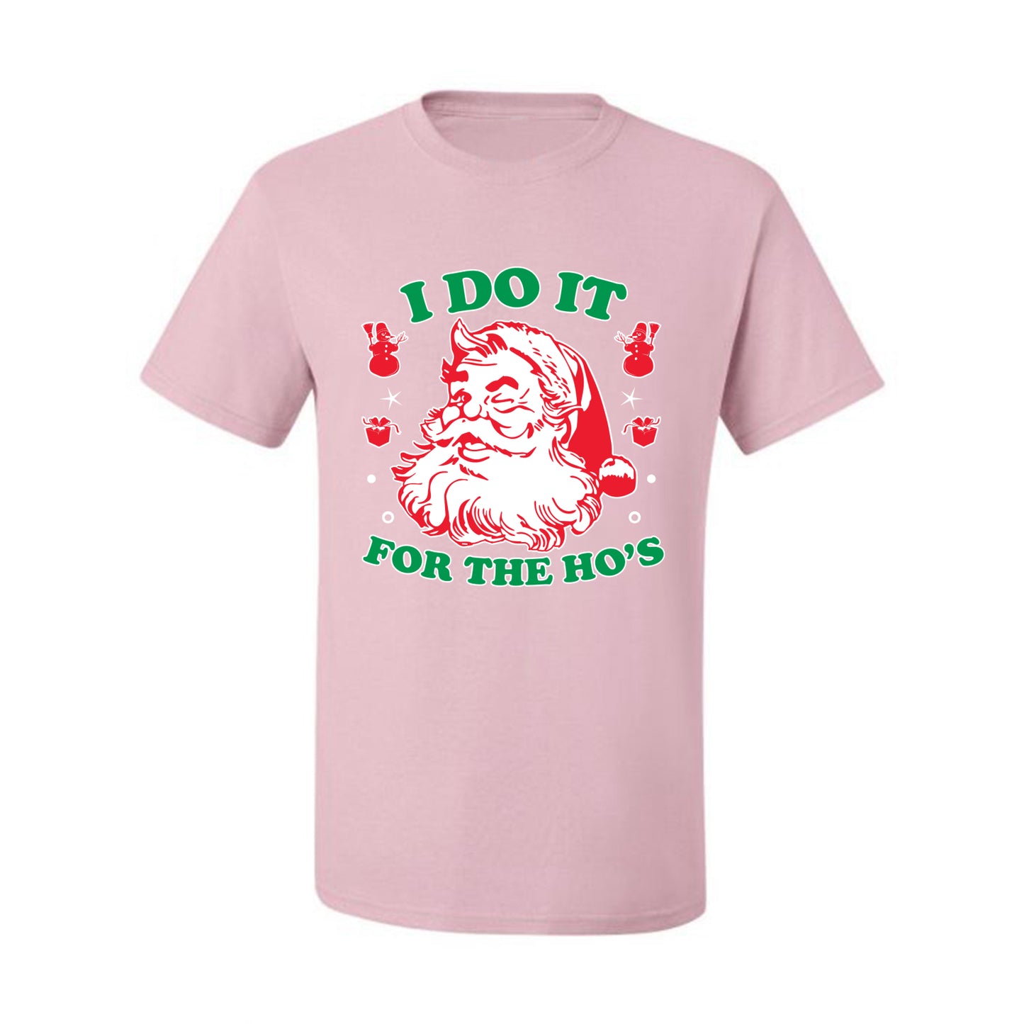 Men's Ugly T-shirt for Christmas  Shirt "I Do it for the Hos" Ugly Christmas T-shirt  Ugly Christmas  Men's T-Shirt